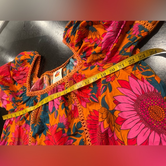 COPY - Anthropologie Farm Rio Lace Inset Peasant Blouse L - Picture 7 of 7